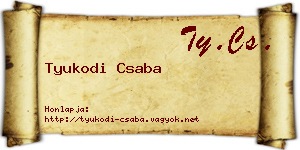 Tyukodi Csaba névjegykártya